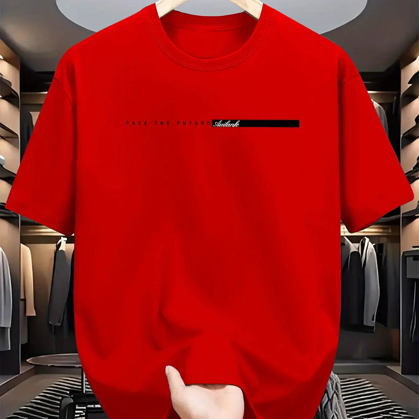 Summer men's 100% cotton T-shirt