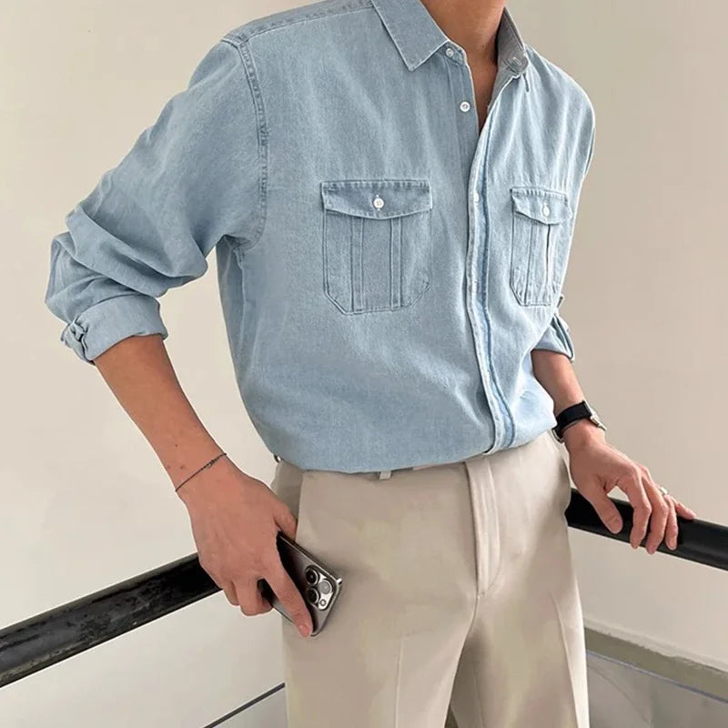 Streetwear Men's Denim Shirts