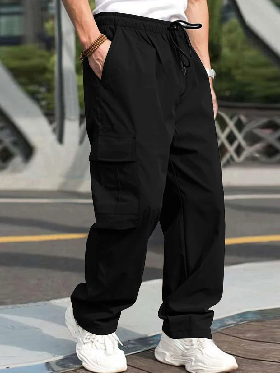 Men s Loose Cargo Long Pants