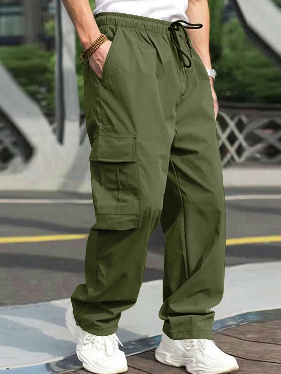 Men s Loose Cargo Long Pants