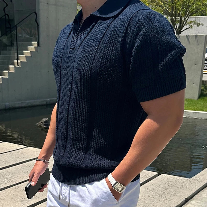 2026 Spring Summer Casual Mens Mesh Polo Shirts