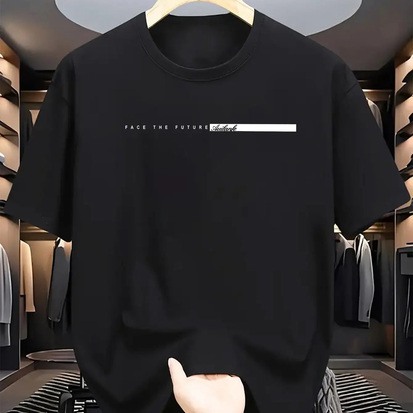 Summer men's 100% cotton T-shirt