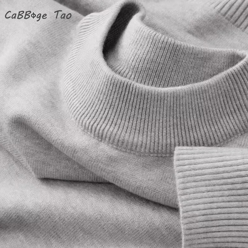 Autumn New Men's Casual Mock Turtleneck
