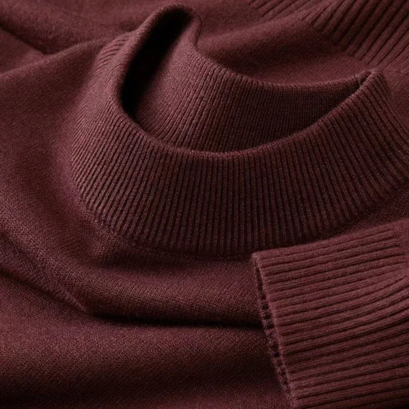 Autumn New Men's Casual Mock Turtleneck