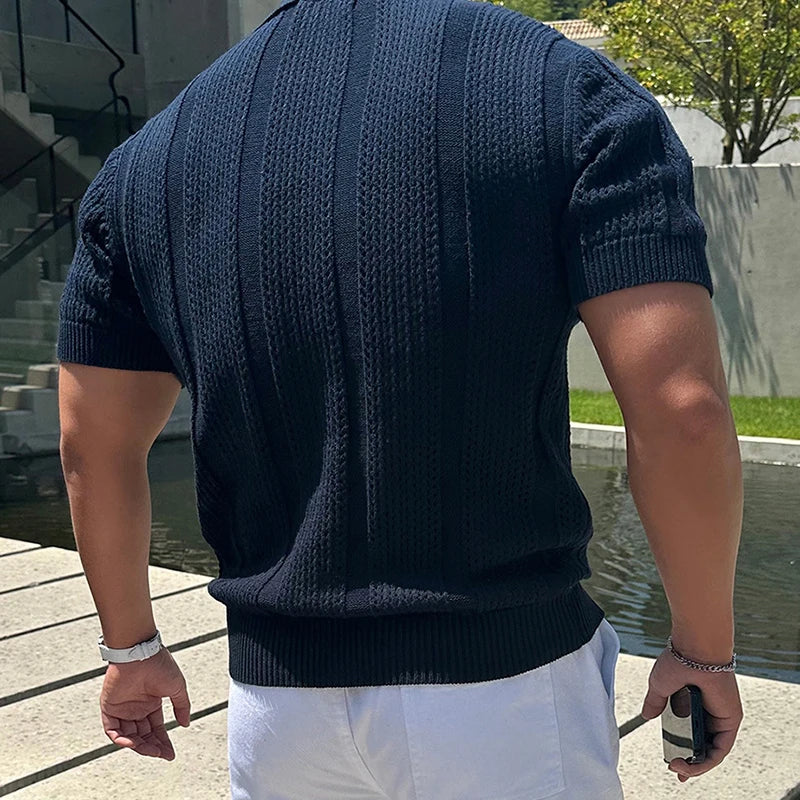 2026 Spring Summer Casual Mens Mesh Polo Shirts