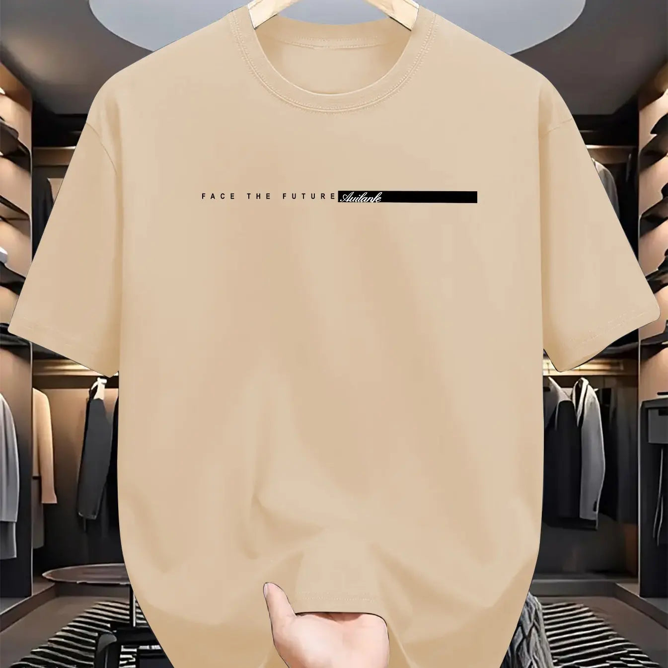 Summer men's 100% cotton T-shirt