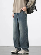 Spring Autumn American Retro Straight Jeans