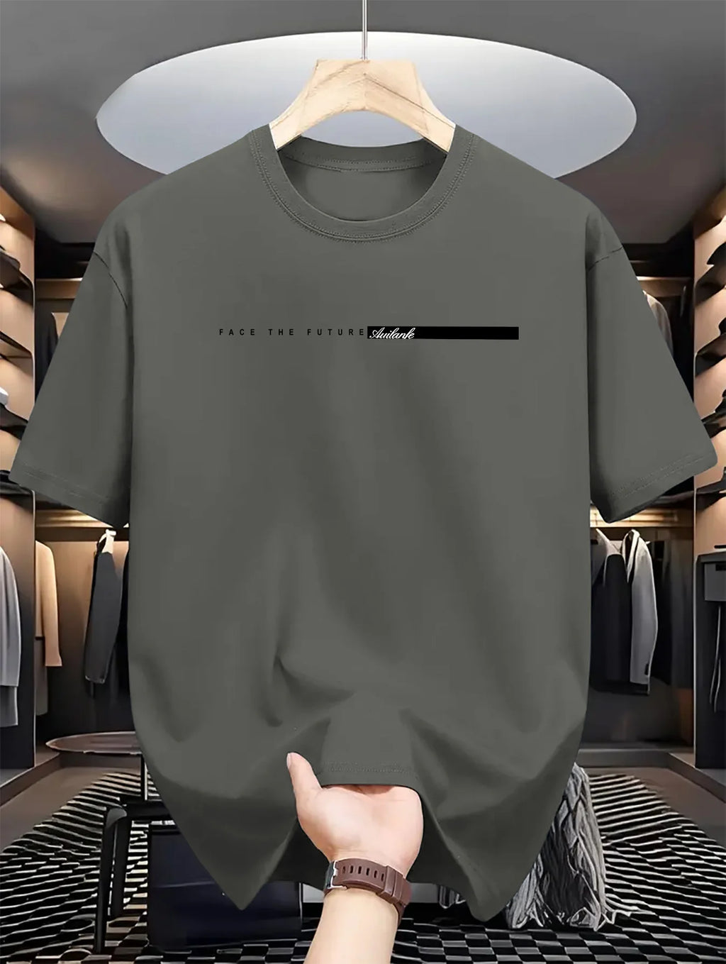Summer men's 100% cotton T-shirt