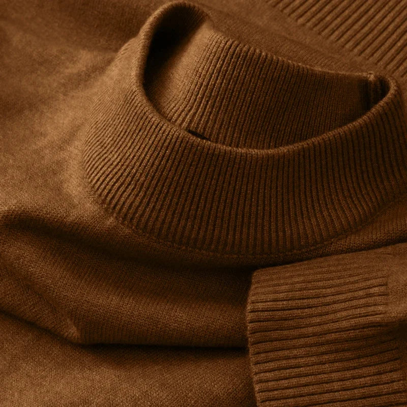 Autumn New Men's Casual Mock Turtleneck