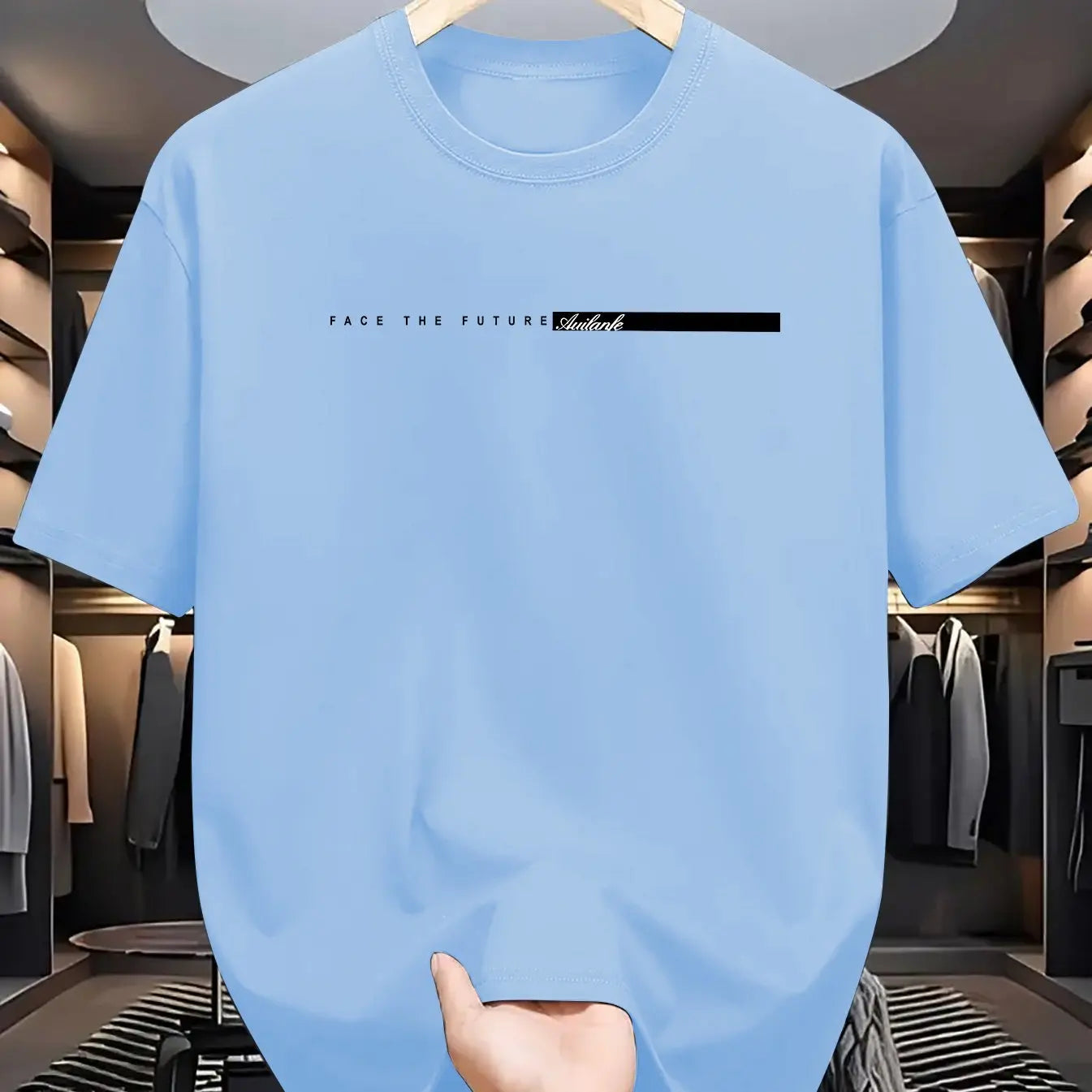 Summer men's 100% cotton T-shirt