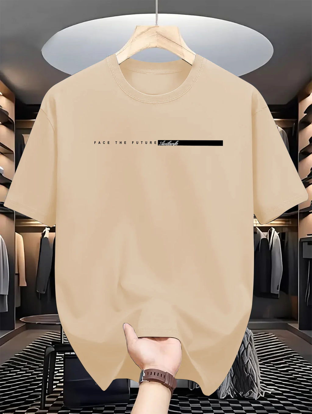 Summer men's 100% cotton T-shirt