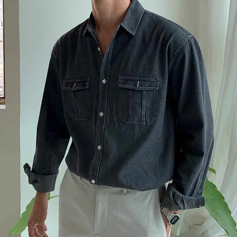 Streetwear Men's Denim Shirts