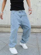 Spring Autumn Men Baggy Jeans Oversize
