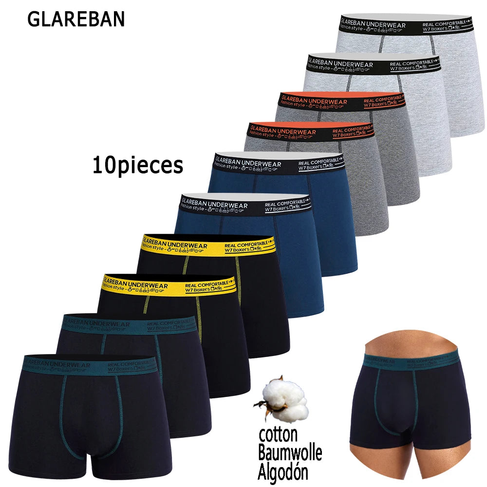 10pcs Pack Cotton Boxers