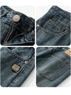 Spring Autumn American Retro Straight Jeans