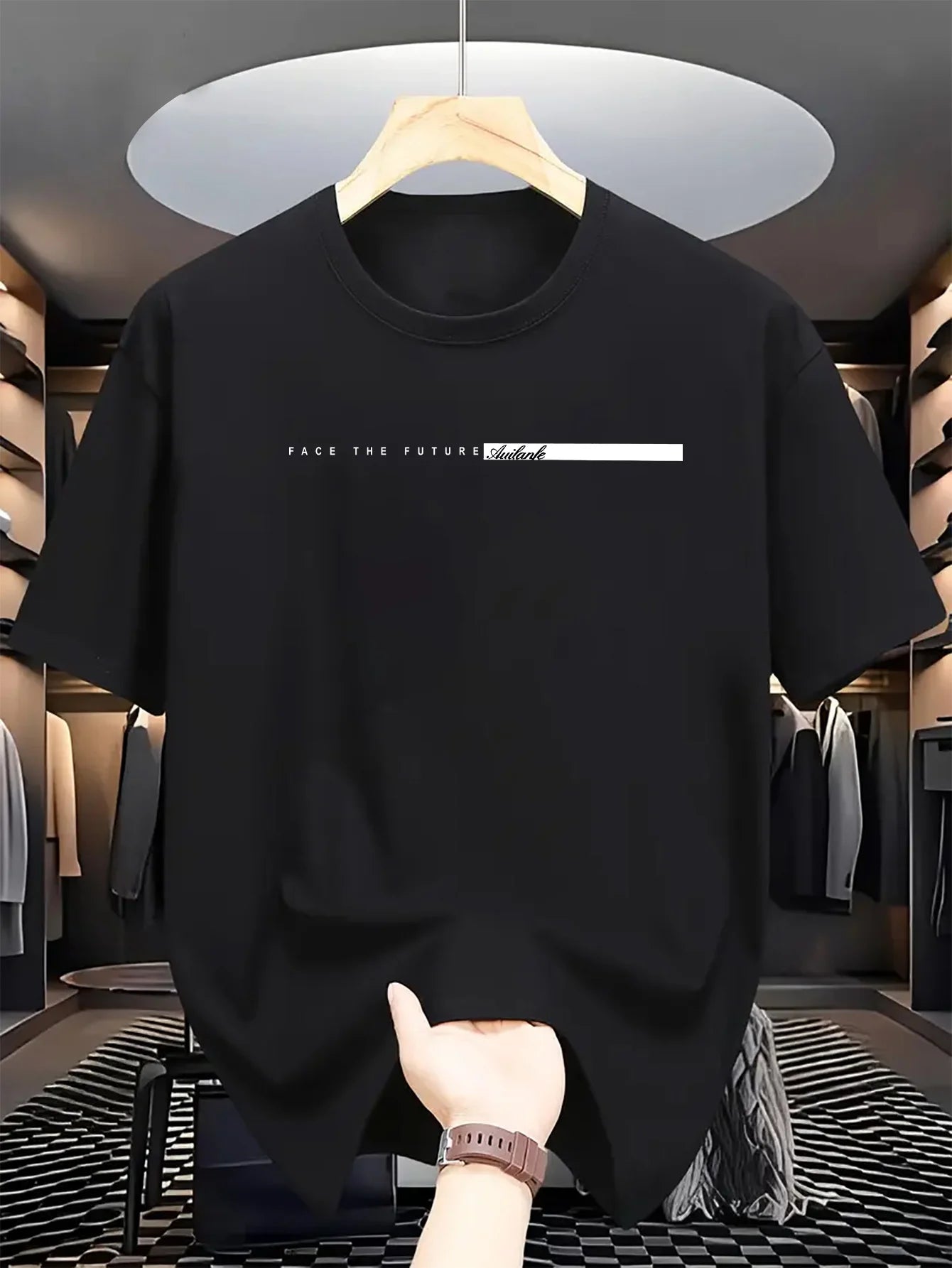 Summer men's 100% cotton T-shirt