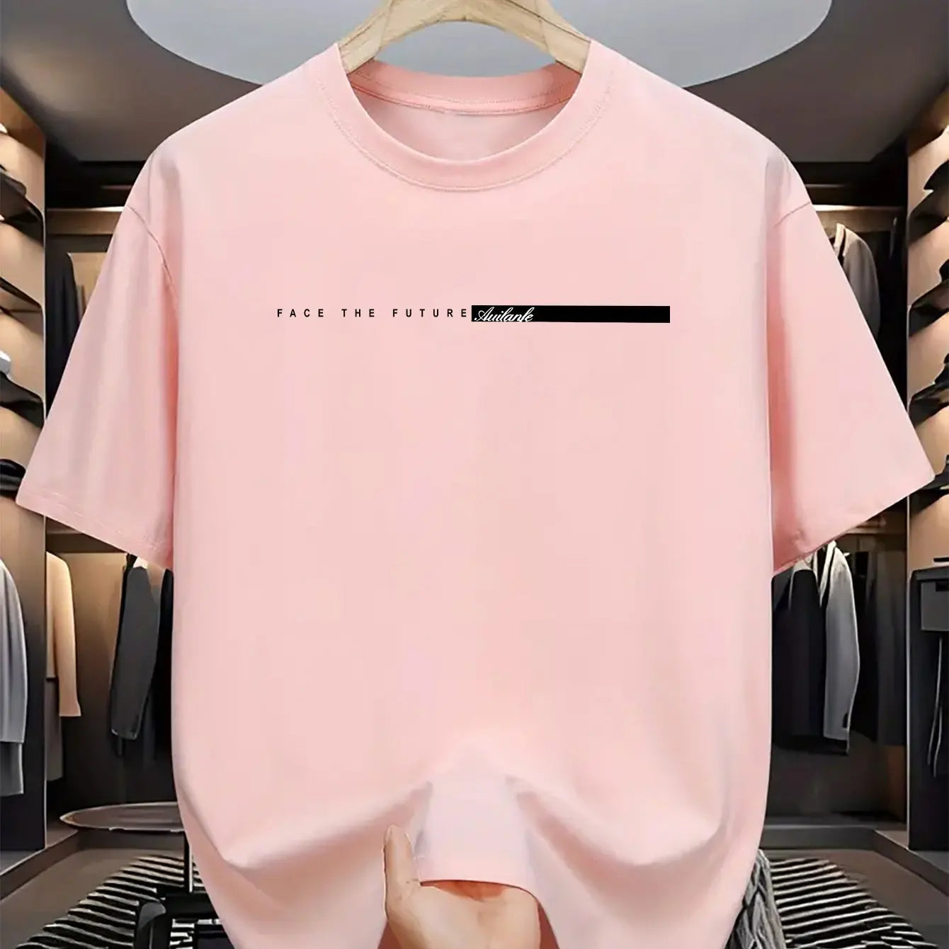 Summer men's 100% cotton T-shirt