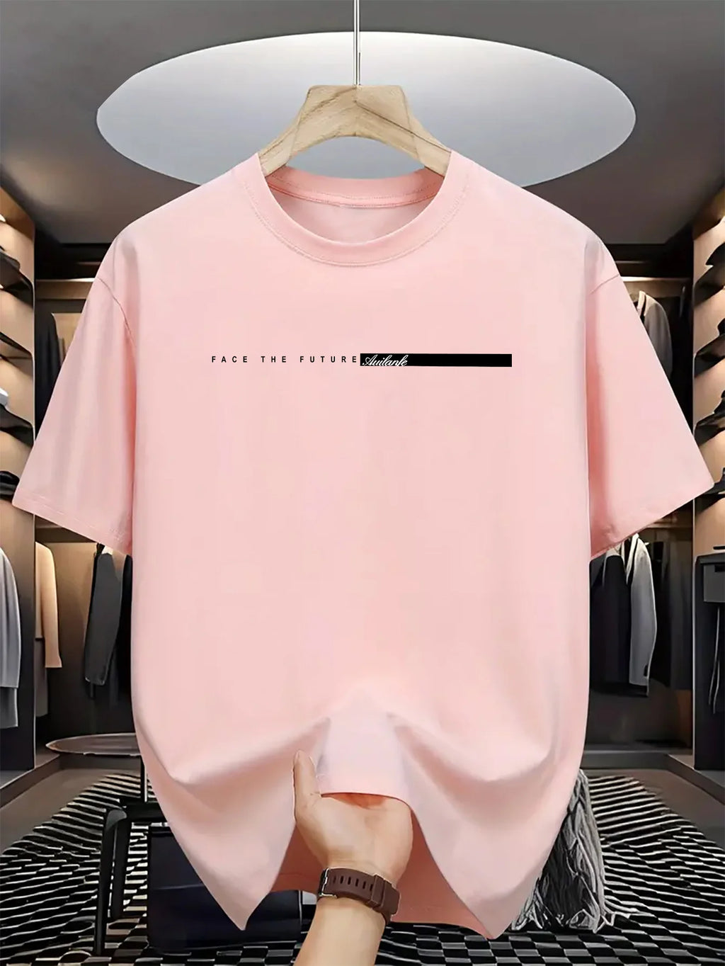 Summer men's 100% cotton T-shirt