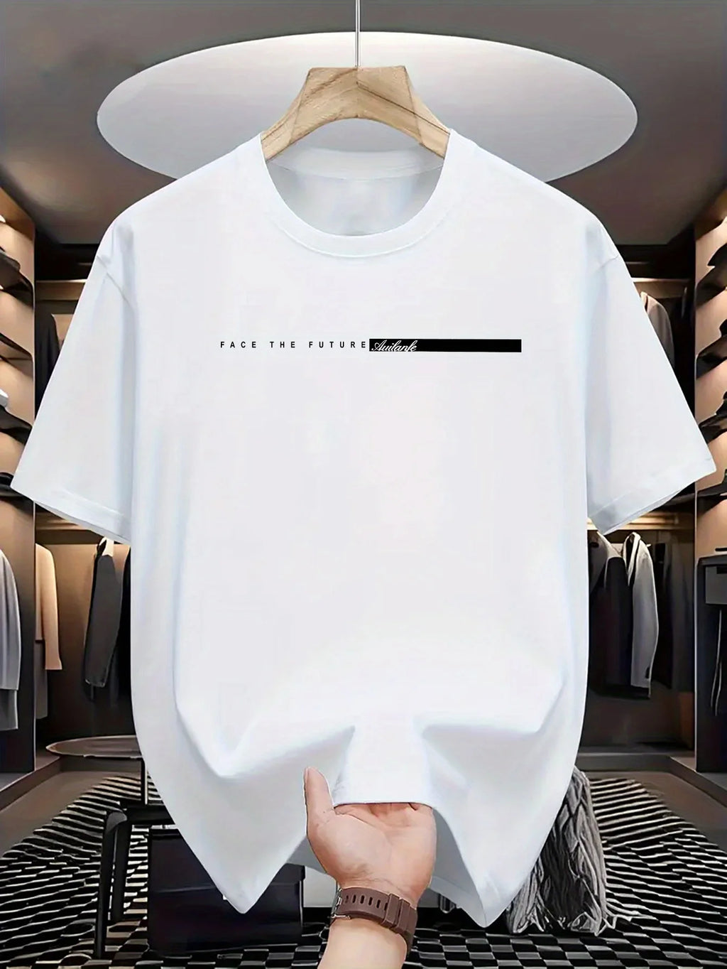 Summer men's 100% cotton T-shirt