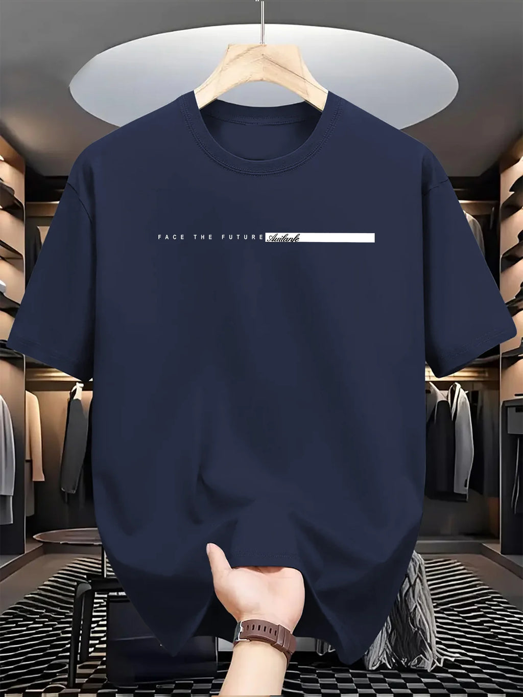 Summer men's 100% cotton T-shirt
