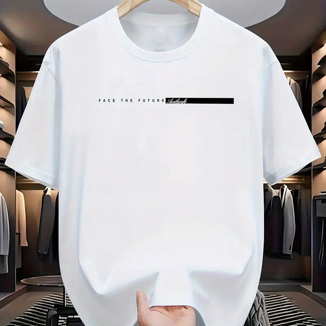 Summer men's 100% cotton T-shirt