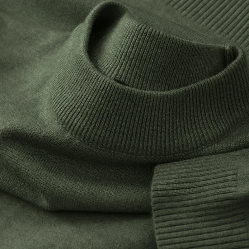 Autumn New Men's Casual Mock Turtleneck