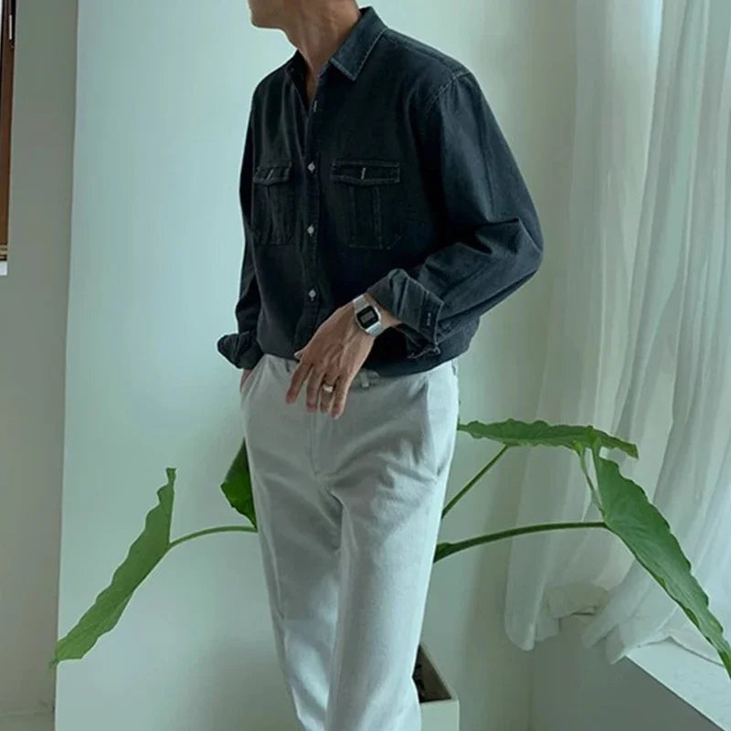 Streetwear Men's Denim Shirts