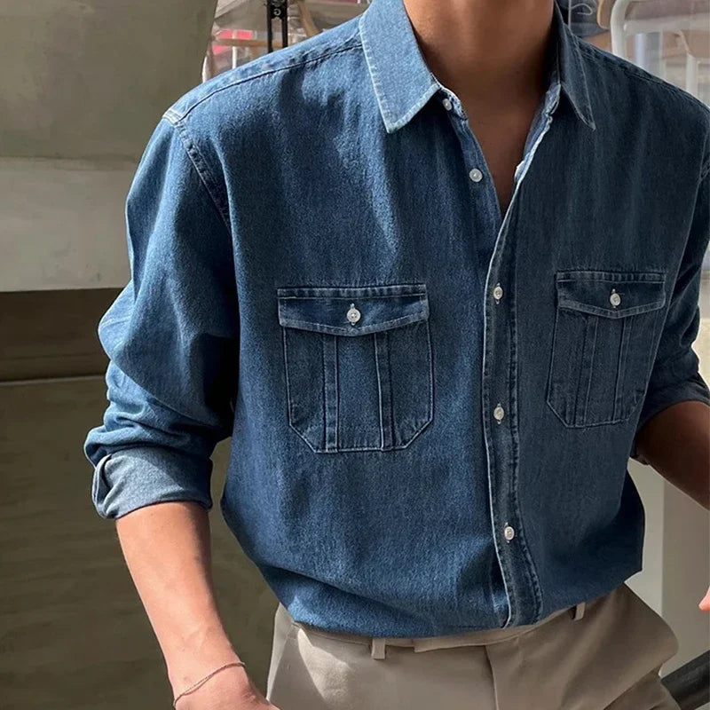 Streetwear Men's Denim Shirts