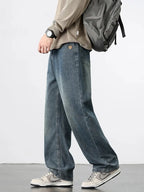 Spring Autumn American Retro Straight Jeans
