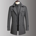 Men's Double Collar Wool Coat