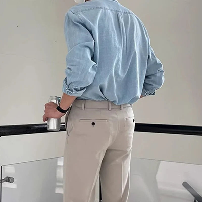 Streetwear Men's Denim Shirts