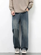 Spring Autumn American Retro Straight Jeans