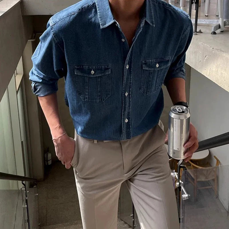 Streetwear Men's Denim Shirts