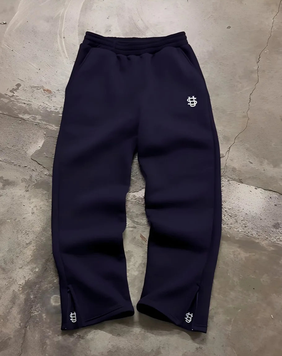 Autumn Drawstring Zipper Sweatpants