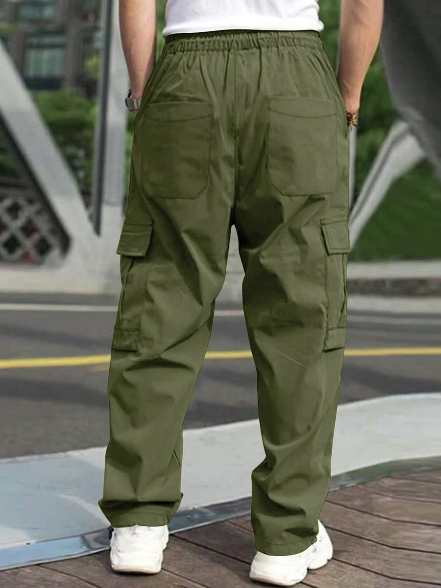 Men s Loose Cargo Long Pants