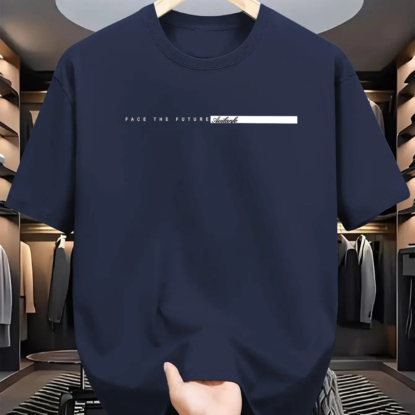 Summer men's 100% cotton T-shirt