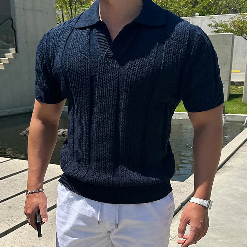 2026 Spring Summer Casual Mens Mesh Polo Shirts