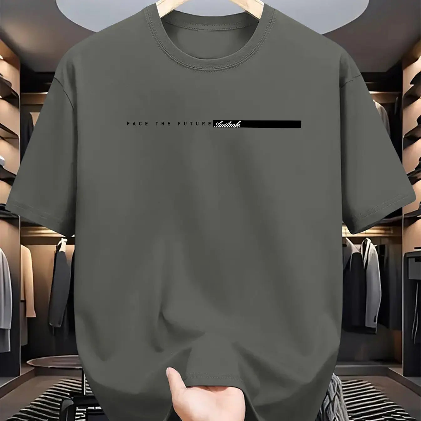 Summer men's 100% cotton T-shirt