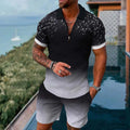 Summer Casual Zipper Polo Shirt